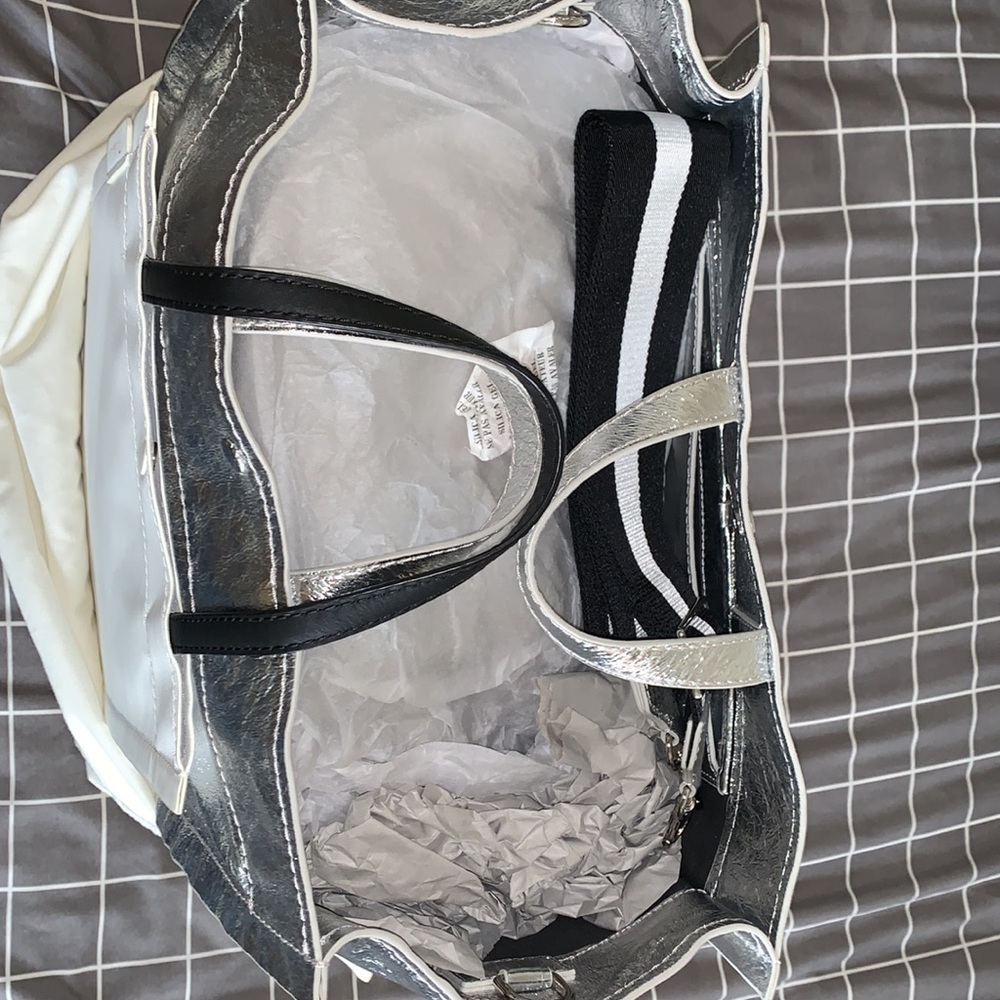 3.1 Phillip LIM Metallic Leather Accordion Tote - Picture 7 of 14